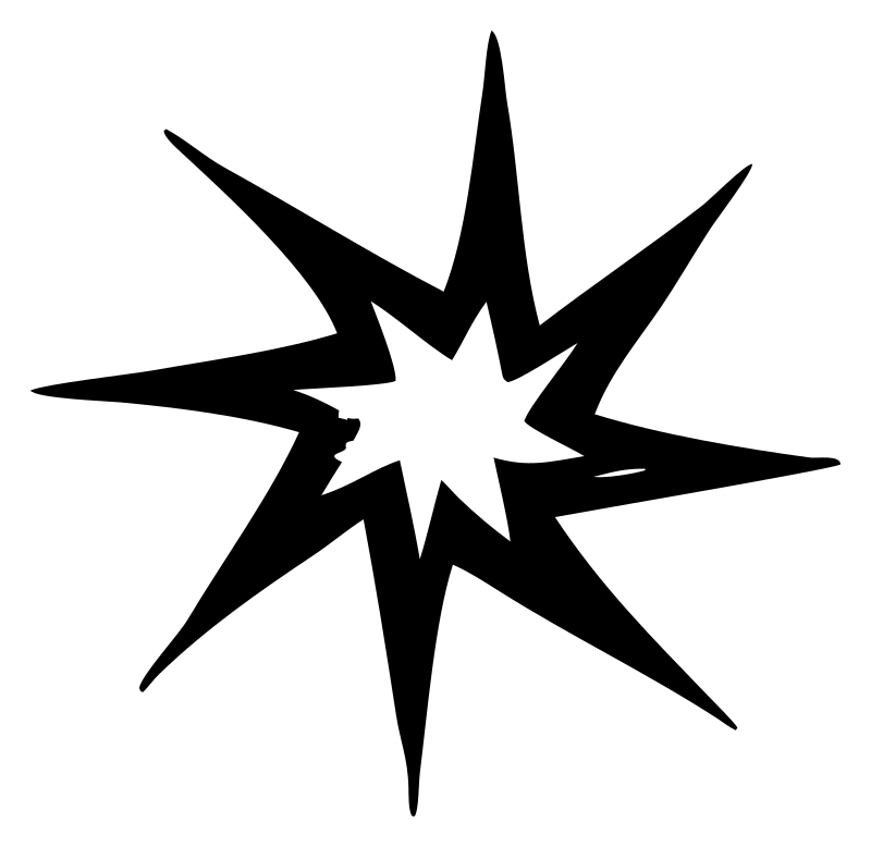 Hand-Drawn Eight-Point Star Badge