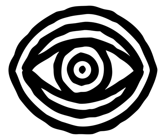 Hand-Drawn Eye Oval Badge