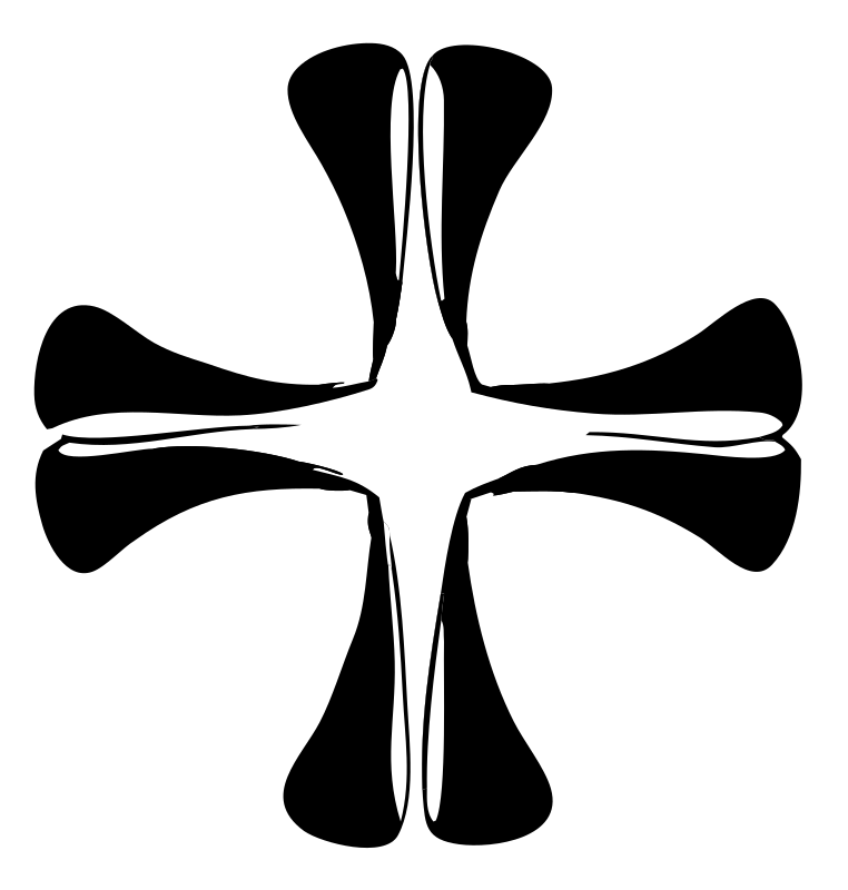 Hand-Drawn Flared Cross Mark