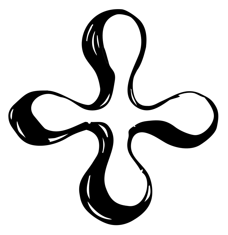 Hand-Drawn Fluid Cross Mark