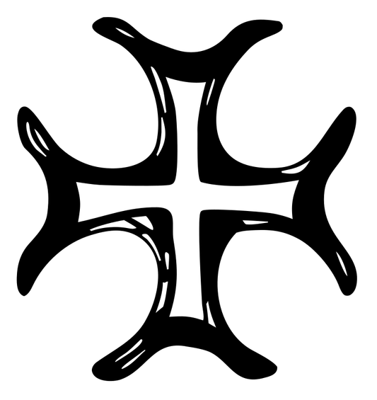 Hand-Drawn Forked Cross Mark