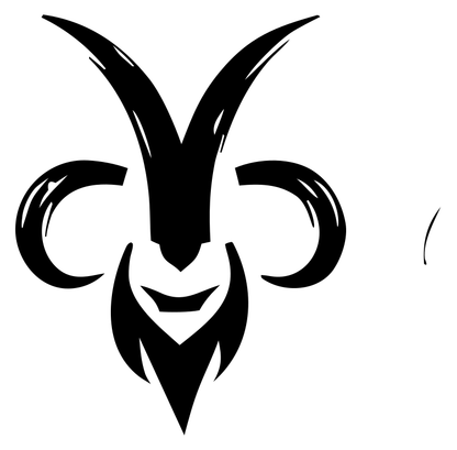 Hand-Drawn Goat Head Badge