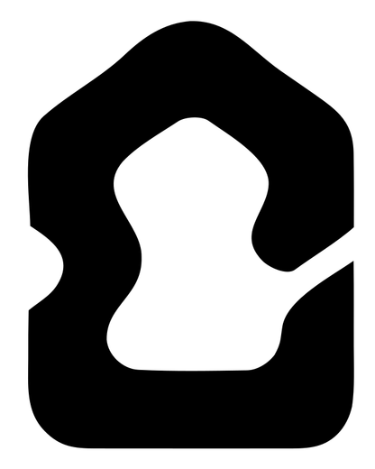 Hand-Drawn House Cutout Emblem
