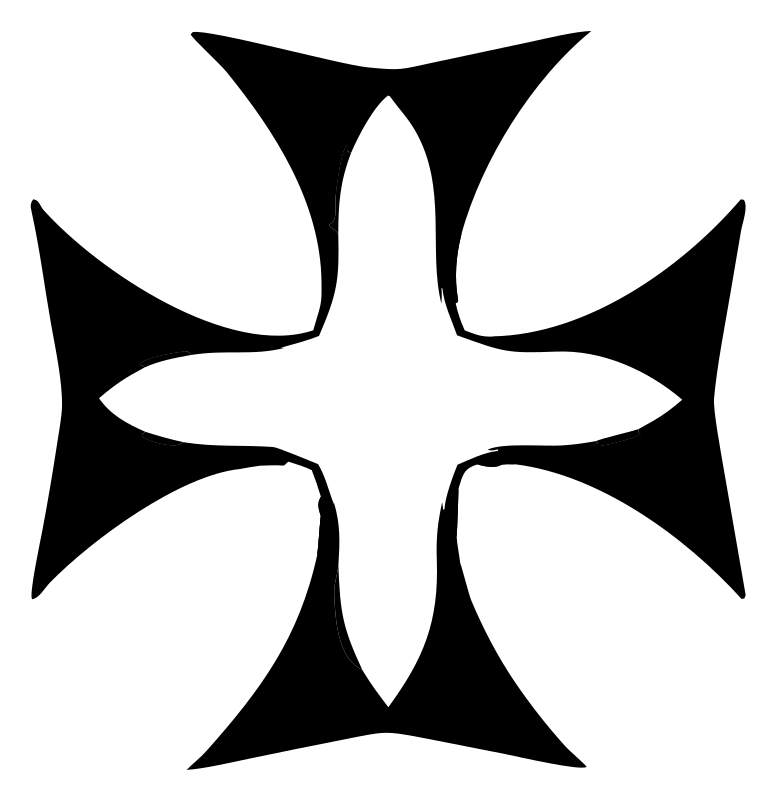 Hand-Drawn Maltese Cross Icon