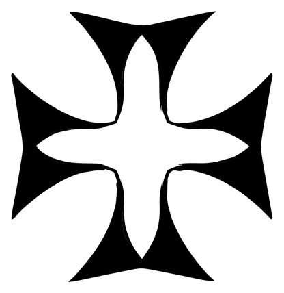 Hand-Drawn Maltese Cross Icon