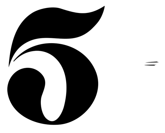 Hand-Drawn Number Five Mark