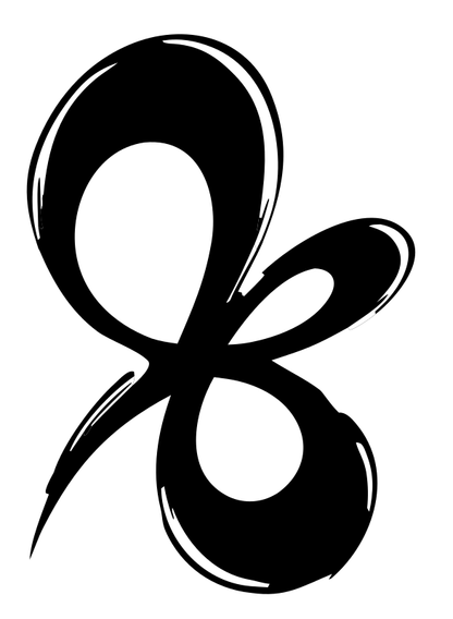 Hand-Drawn Pisces Glyph Crest