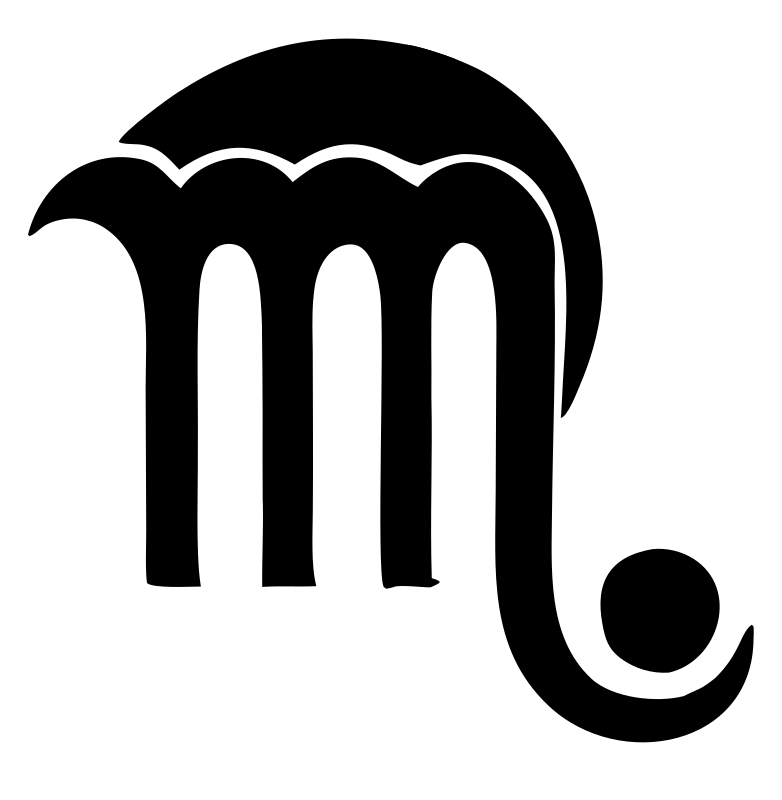 Hand-Drawn Scorpio Symbol Logo