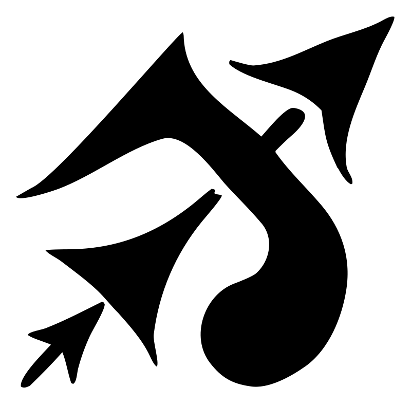 Hand-Drawn Seahorse Sagittarius Badge