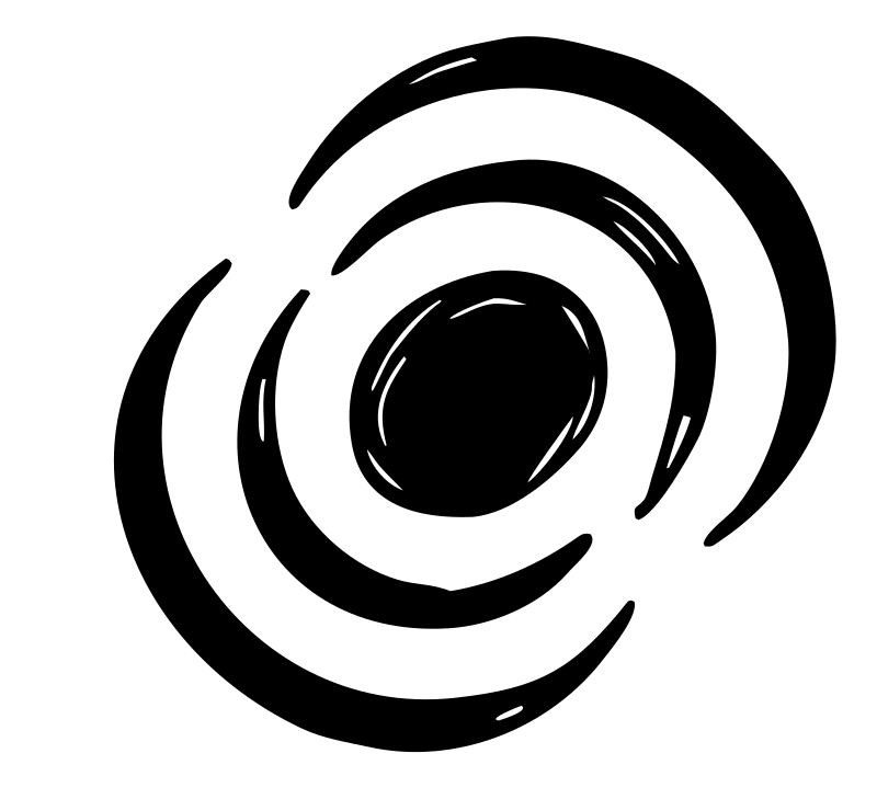 Hand-Drawn Spiral Vortex Mark