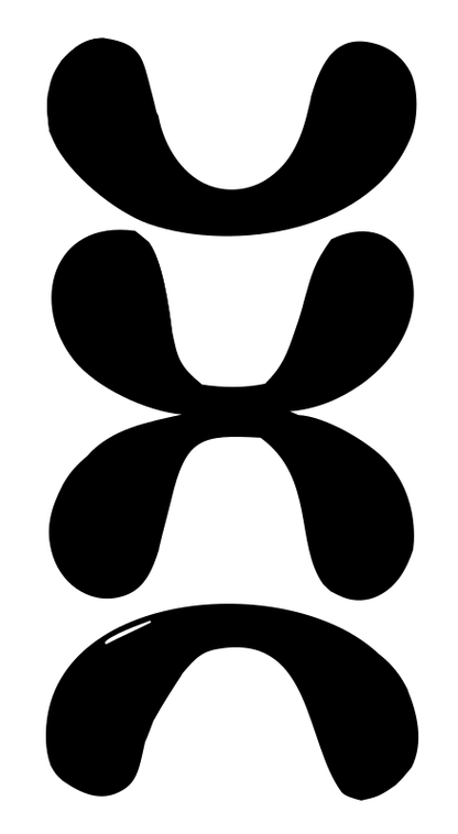 Hand-Drawn Stacked Arches Gemini Logo