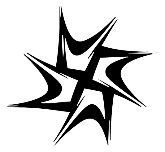 Hand-Drawn Starburst Scratch Mark