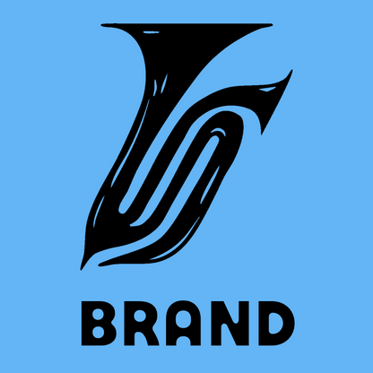 Hand-Drawn Tuba Silhouette Logo preview
