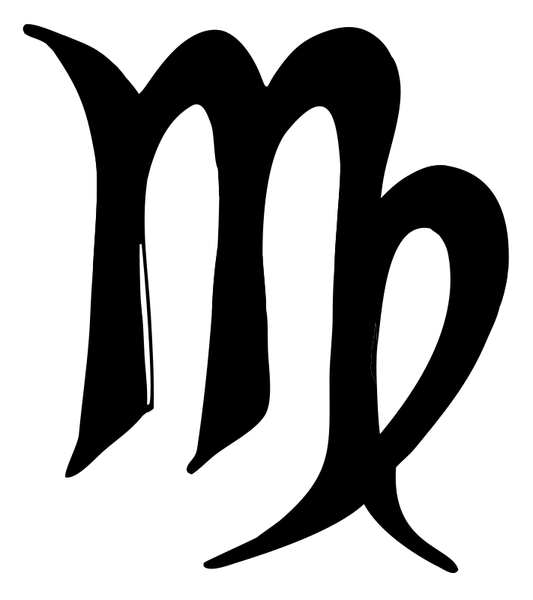 Hand-Drawn Virgo Glyph Logo