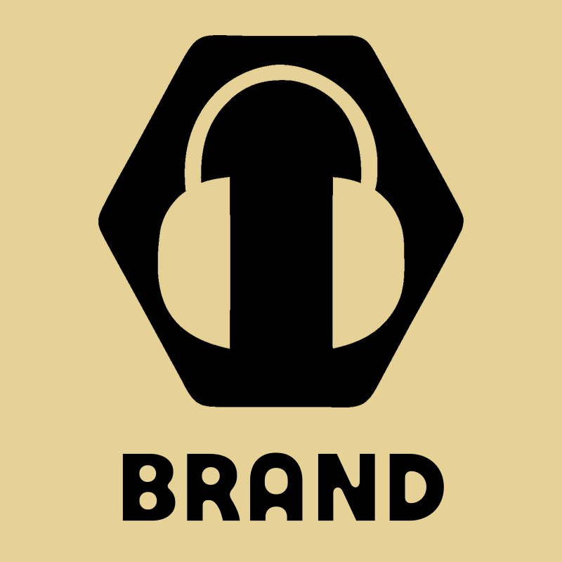 Headphones Hexagon Badge preview