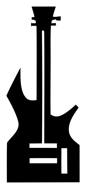 Heavy Metal Guitar Silhouette Mark