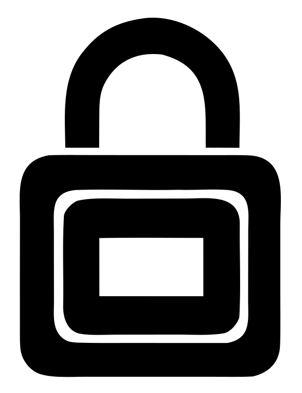 Heavy Padlock Nested Rectangle Mark