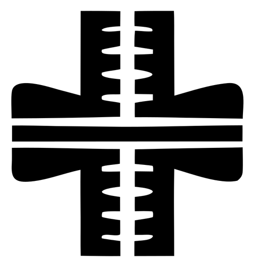 Heavy Stitched Cross Badge