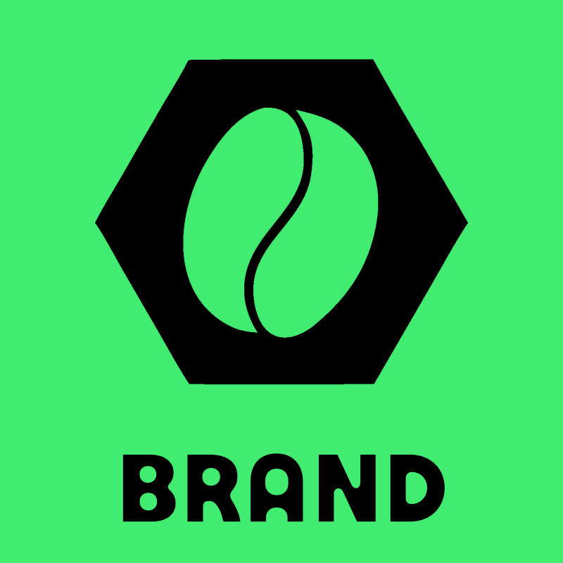 Hexagon Coffee Bean Badge preview