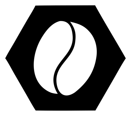 Hexagon Coffee Bean Badge
