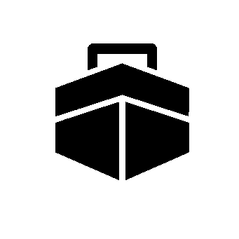 Hexagon Crown Badge Icon