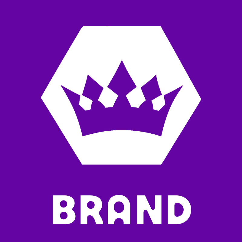 Hexagon Crown Negative Space Badge preview