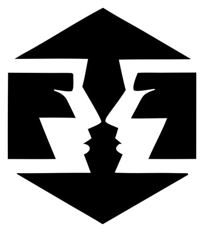Hexagon Dual Faces Gemini Badge