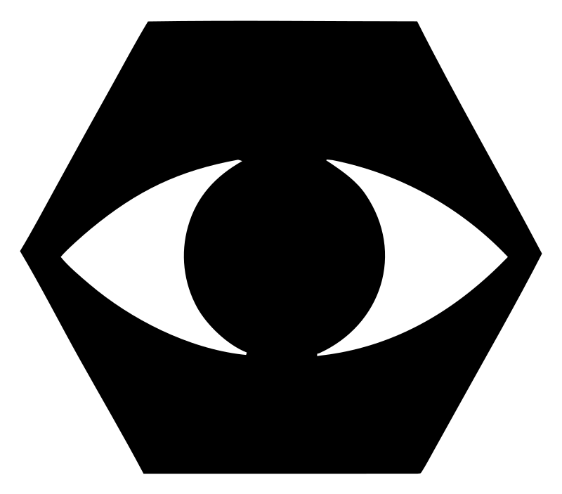 Hexagon Eye Negative Space Mark