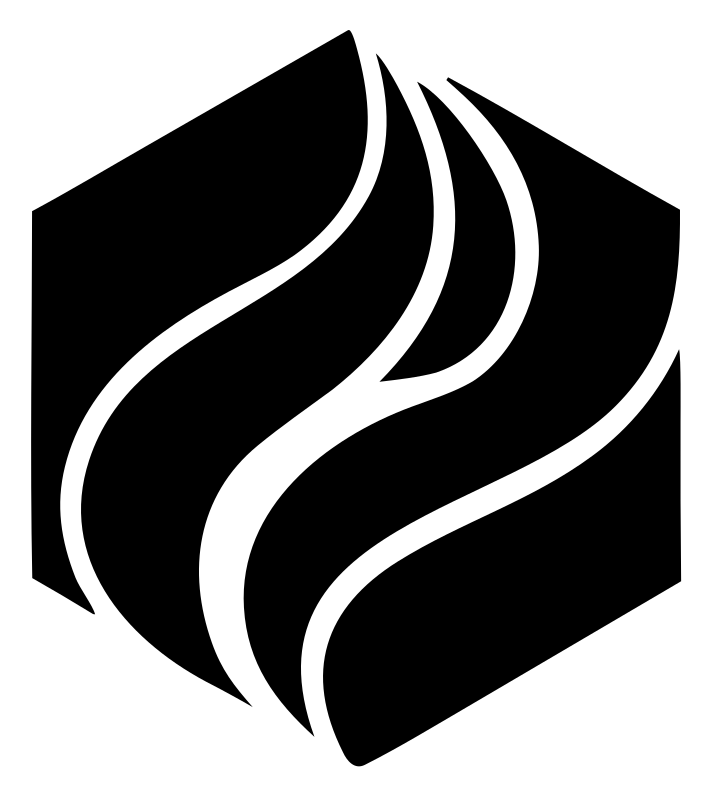 Hexagon Flame Negative Space Mark