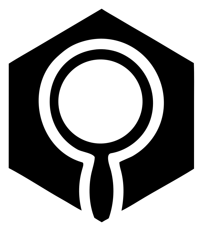 Hexagon Magnifying Glass Badge