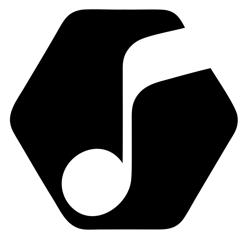 Hexagon Music Note Crest