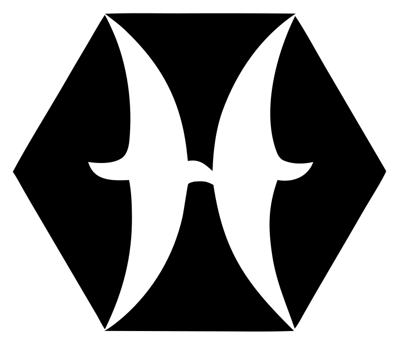 Hexagon Pisces Zodiac Icon