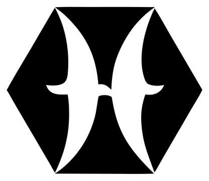 Hexagon Pisces Zodiac Icon