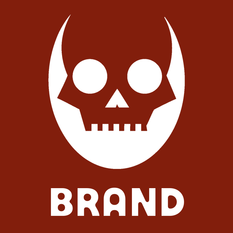 Horned Skull Negative Space Logo preview