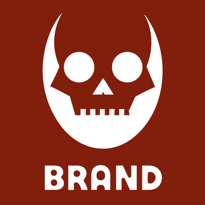 Horned Skull Negative Space Logo preview