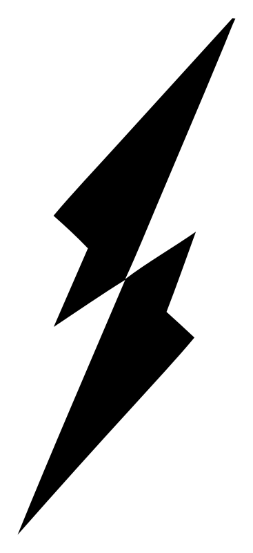 Jagged Lightning Bolt Emblem