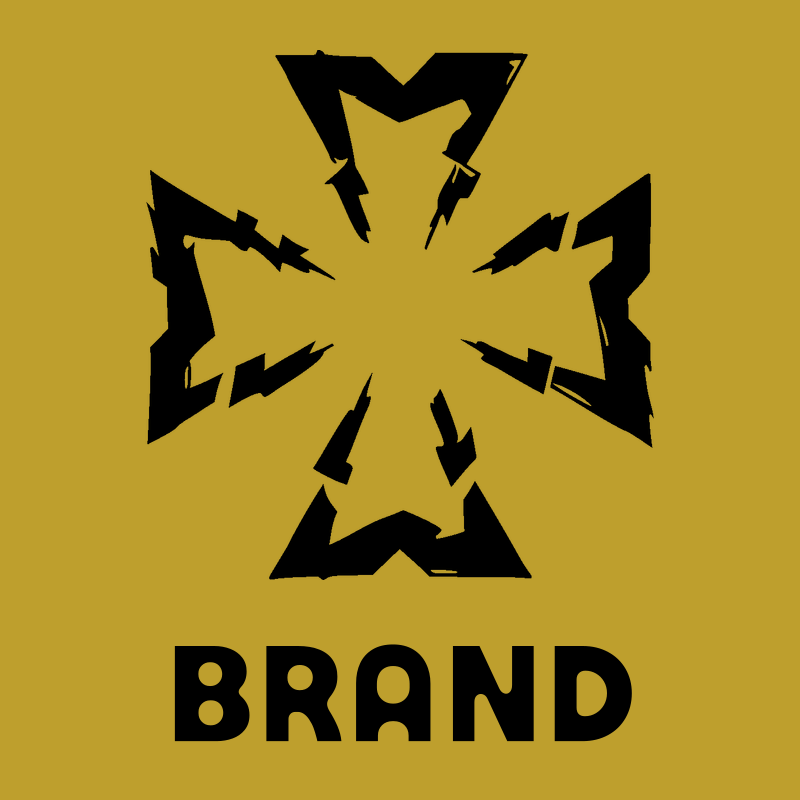 Jagged Lightning Cross Badge preview