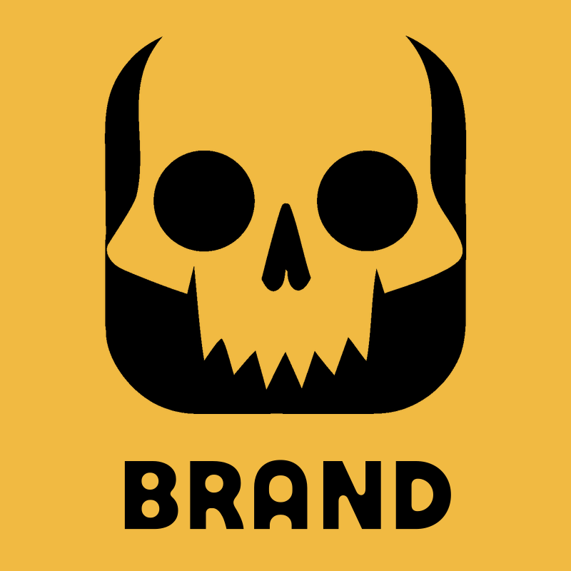 Jagged Skull Rounded Badge preview