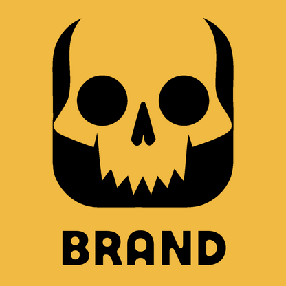 Jagged Skull Rounded Badge preview