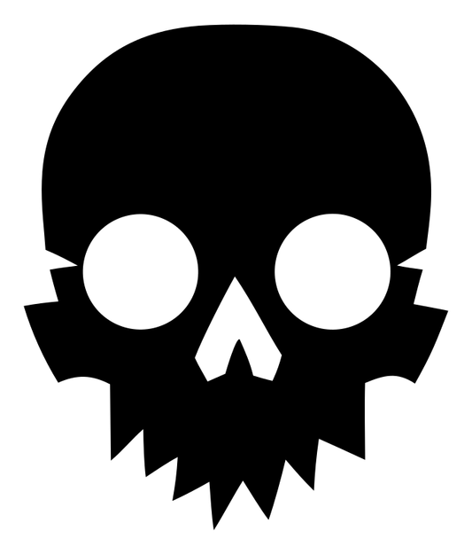 Jagged Skull Silhouette Mark