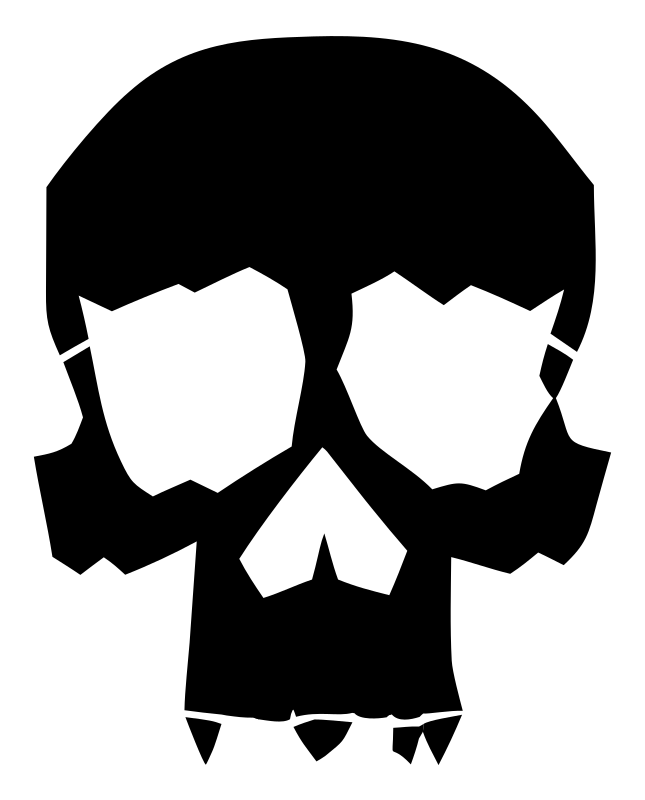 Jagged Skull Silhouette Mark