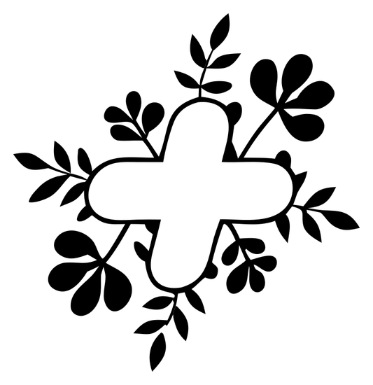 Leafy Plus Sign Emblem