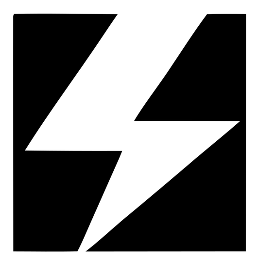 Lightning Bolt Negative Space Mark