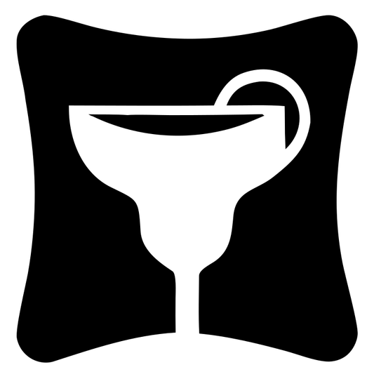 Margarita Glass Rounded Badge