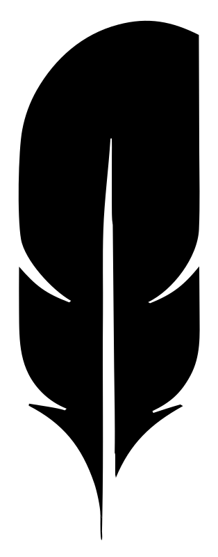 Minimal Feather Silhouette Mark