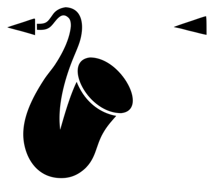 Minimalist Saxophone Sound Badge