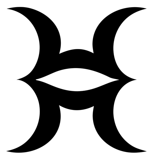 Mirrored Crescent Pisces Mark