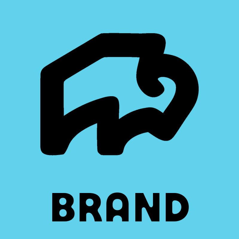 Monoline Bison Outline Logo preview