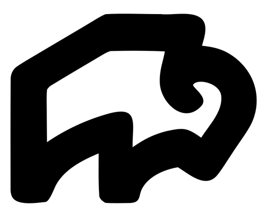 Monoline Bison Outline Logo