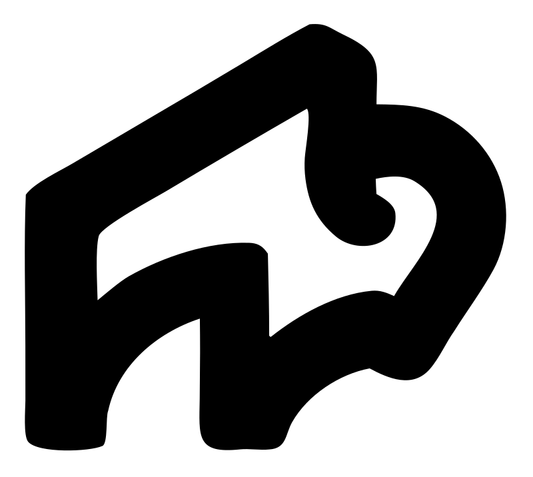 Monoline Bison Perspective Logo